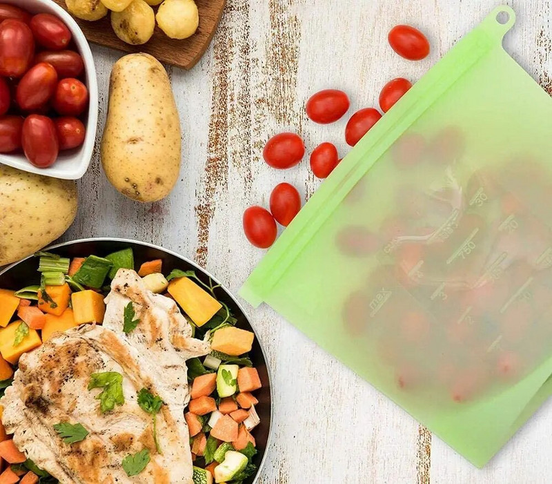 500 ml silikoninis šviežiai išlaikantis maišelis daugkartinis aukštai temperatūrai atsparus silikoninis sandarinimo maišelis laikymo maišelis šaldytuvo šaldiklis maistas