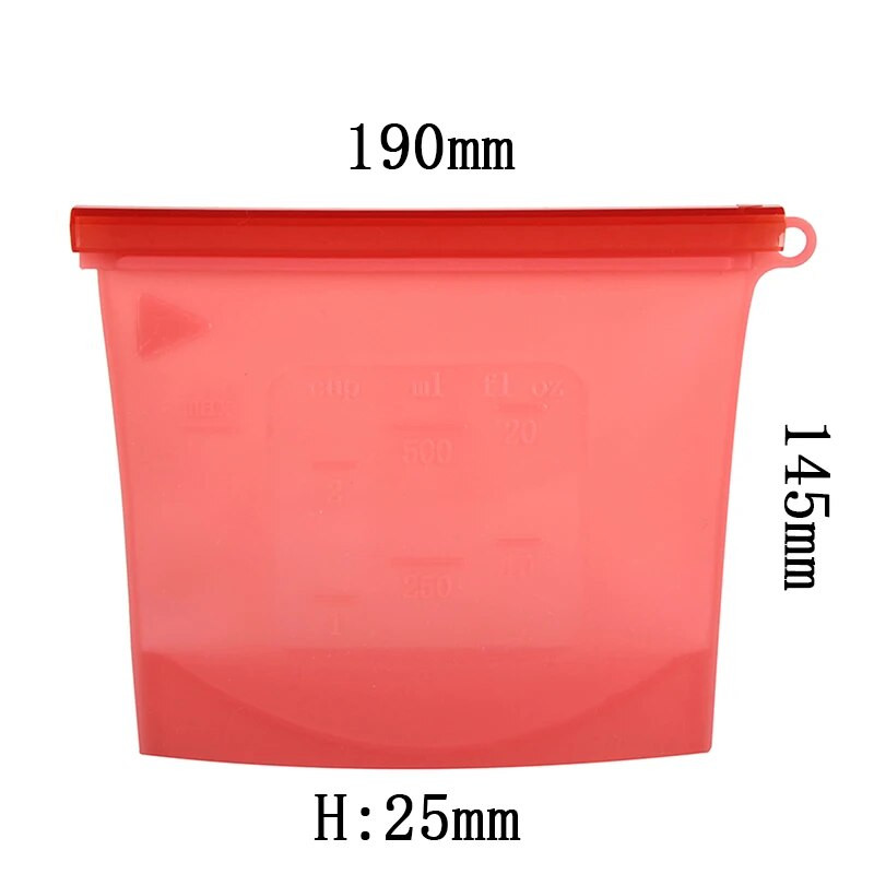 500 ml silikoninis šviežiai išlaikantis maišelis daugkartinis aukštai temperatūrai atsparus silikoninis sandarinimo maišelis laikymo maišelis šaldytuvo šaldiklis maistas