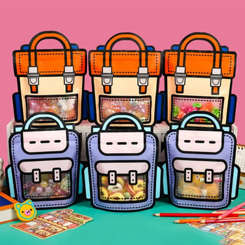 Νέες τσάντες μπισκότων Σχολικές τσάντες σχήματος Σνακ Πακέτο Τσάντες καραμέλα με κλειδαριά με φερμουάρ Τσάντες συσκευασίας Παιδικά δώρα γενεθλίων Διακόσμηση