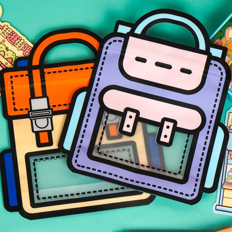 Nove vrećice za kolačiće Školske torbice Oblik paketa za grickalice Vrećice za pakiranje slatkiša Zip Lock Vrećice za pakiranje Dječji rođendanski darovi Dekoracija