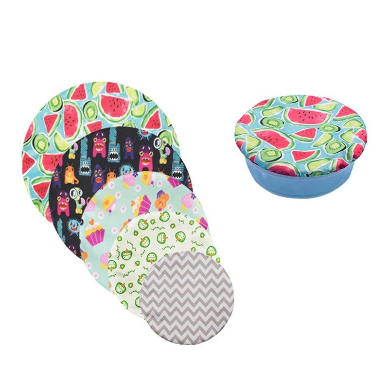 Nauji 3 vnt maisto dubenėlio dangteliai universalūs medžiaginiai dangteliai, skirti virtuvės reikmenims.