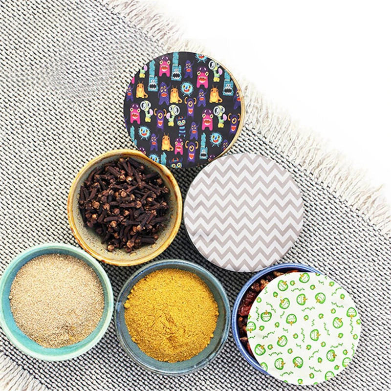 Nauji 3 vnt maisto dubenėlio dangteliai universalūs medžiaginiai dangteliai, skirti virtuvės reikmenims.