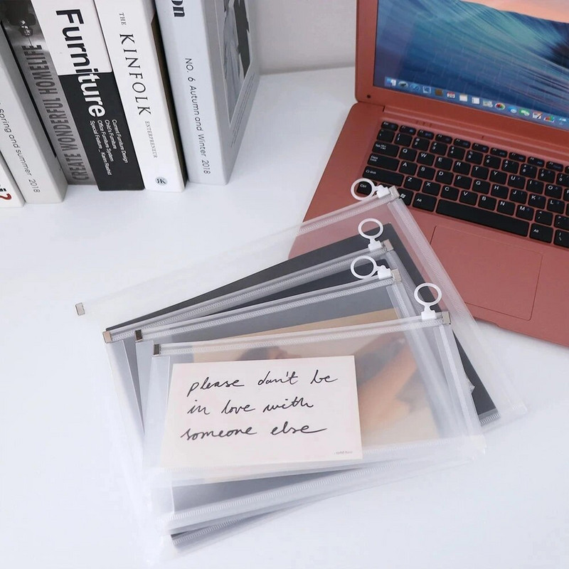 Θήκη αποθήκευσης γραφικής ύλης Διαφανής τσάντα εγγράφων A4 A5 A6 Γραφείο Θήκη αρχείου γραφείου Σχολικός φάκελος Θήκη με φερμουάρ Θήκη Βρόχου Οργάνωση