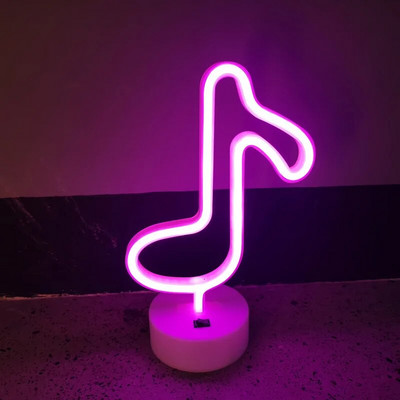 Φεστιβάλ Φεστιβάλ LED Neon Διακόσμηση Ατμόσφαιρας Μουσική νότα Φως νέον λαμπερό για KTV Bar Party Διακόσμηση τοίχου για παιδιά Δώρο για ενήλικες
