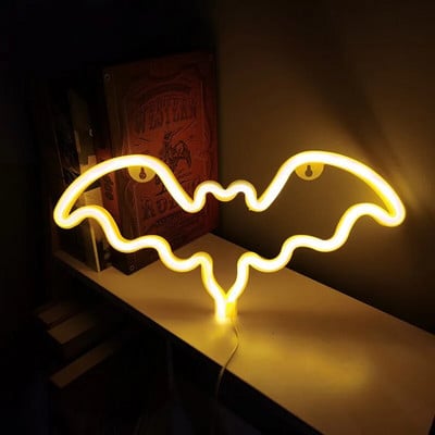 Λάμπα LED Νυχτερίδα Νέον Διακόσμηση Φεστιβάλ Ατμόσφαιρα Φωτιστικό Νέον Για Κρεμαστό Κρεμαστό Διακόσμηση Σπιτιού Δώρο Παιδιού για Ενήλικες