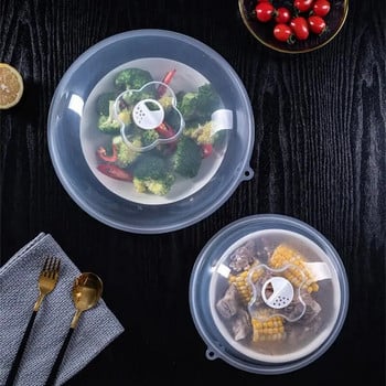 Пластмасов капак за микровълнова отоплителна изолация за чиния, топлоустойчива храна, универсален котлон за храна, капак за храна, пластмасов капак