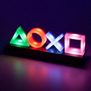 PS4 Εικονίδιο Παιχνιδιού Λάμπα Νέον Πινακίδα Έλεγχος Ήχου Διακοσμητικό φωτιστικό Πολύχρωμα Φώτα Παιχνίδι Φωτιστικό LED Light Bar Club KTV Διακόσμηση τοίχου
