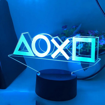 PS4 Game Icon Lamp Neon Sign Control Sound Control Декоративна лампа Colorful Lights Game Lampstand LED Light Bar Club KTV Wall Decor