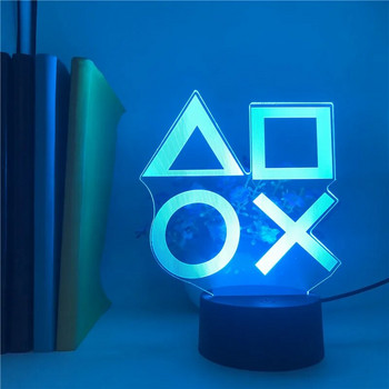 PS4 Game Icon Lamp Neon Sign Control Sound Control Декоративна лампа Colorful Lights Game Lampstand LED Light Bar Club KTV Wall Decor