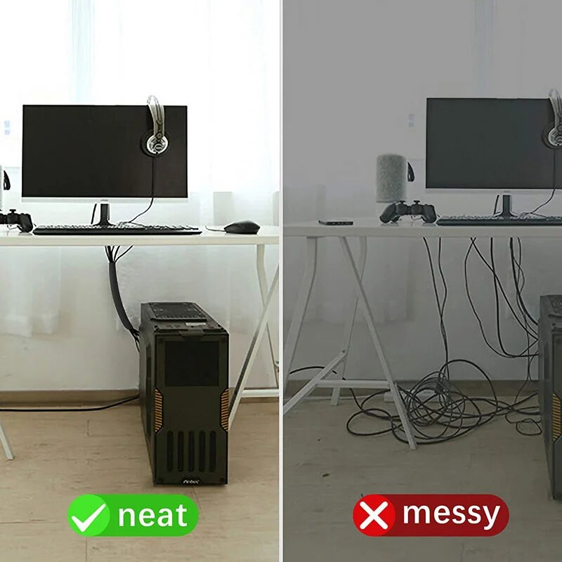 Kabelių tvarkytuvas Laikymas Kabelio valdymo rankovė Užtrauktukas Vielos Tvarkyklės televizoriui Kompiuteris Šaldytuvas Kabelio dangtelis Užtrauktukas Kabelio įvorė