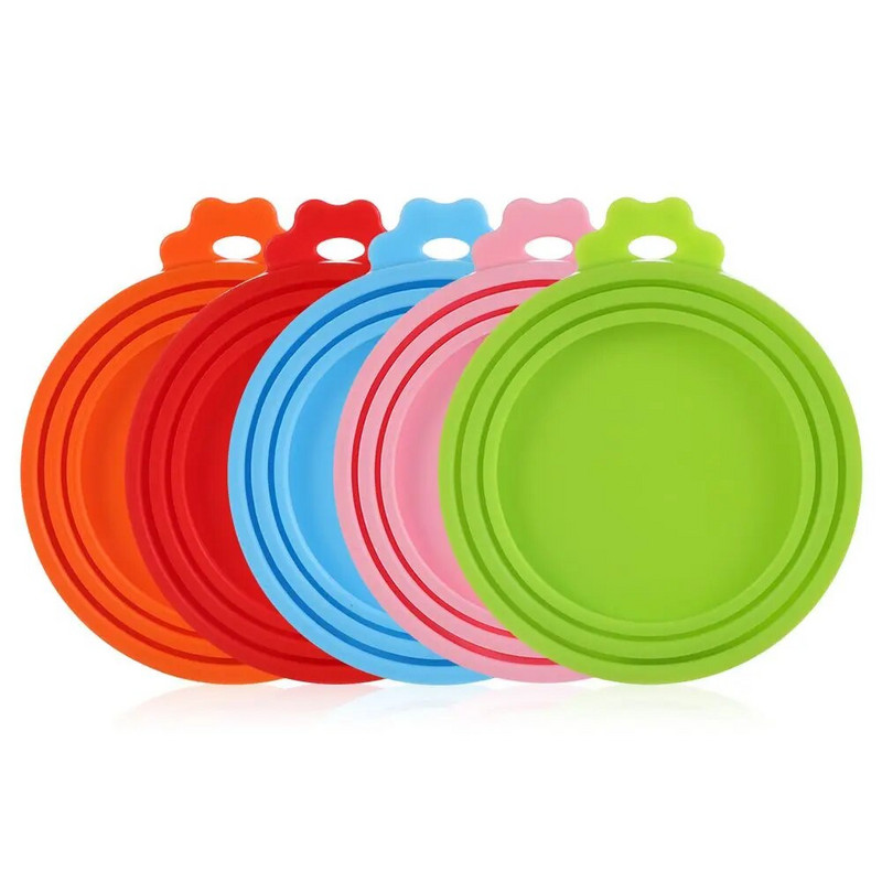 Creative 3 viename Silikoninis konservuotas dangtelis Užsandarinti tiektuvai Maisto skardinės dangtis Daugkartinis virtuvės maisto laikymo organizavimas Dangtis Sandėliavimas Viršutinis dangtelis