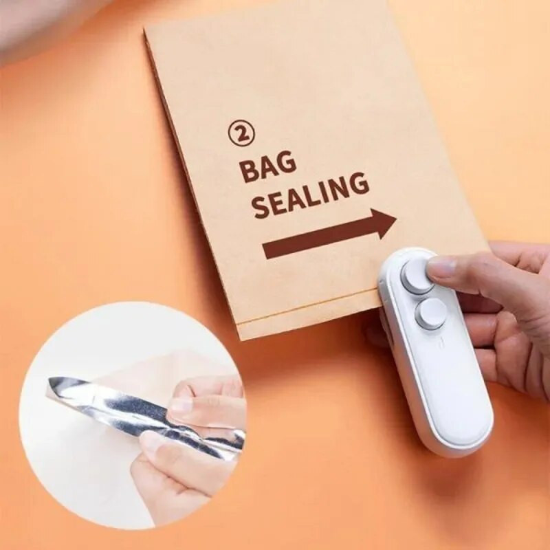 Maišelio sandariklis Nešiojami plastikinių maišelių sandarinimo mašinos spaustukai Įkraunami daiktai buitiniams prietaisams pakavimo reikmenų maišeliai