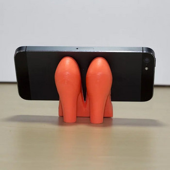 Стойка за стойка за мобилен телефон на високи токчета Мини силиконови обувки на висок ток Дамски дамски червени бели черни жълти подарък