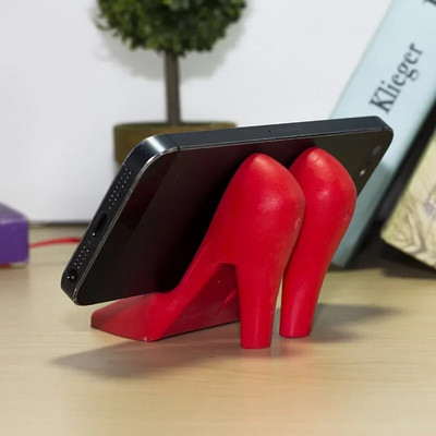 Ψηλοτάκουνα βάση στήριξης κινητού τηλεφώνου Mini σιλικόνης ψηλοτάκουνα γυναικεία παπούτσια Γυναικεία Κόκκινο Λευκό Μαύρο Κίτρινο Δώρο