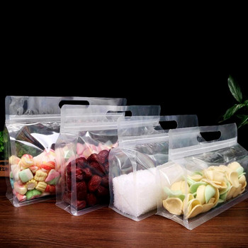 1PC Хранителни торби с цип Чанти за съхранение Многократна употреба Хладилник Органайзер Плодово зърно Свежест Пластмасов контейнер за съхранение Търговия на едро