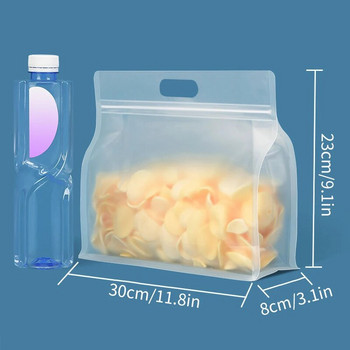 1PC Хранителни торби с цип Чанти за съхранение Многократна употреба Хладилник Органайзер Плодово зърно Свежест Пластмасов контейнер за съхранение Търговия на едро