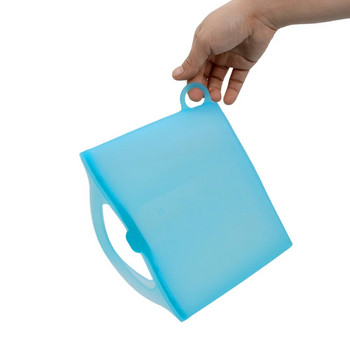 Τσάντα αποθήκευσης τροφίμων σιλικόνης τροφίμων Επαναχρησιμοποιήσιμες σακούλες για αποθήκευση τροφίμων Αεροστεγής σφραγίδα Ασφαλής τσάντα αποθήκευσης φρούτων λαχανικών σε φούρνο μικροκυμάτων