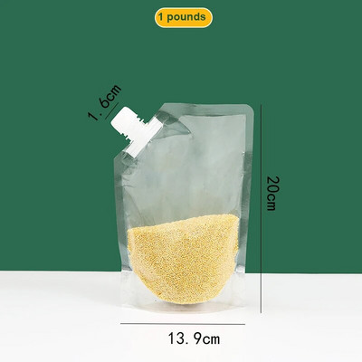 Virtuvės laikymo krepšys grūdams, drėgmei atsparus sandarus kišeninis, atsparus vabzdžiams, skaidrus, nešiojamas maistui tinkamas šviežias maišelis Virtuvės priedai