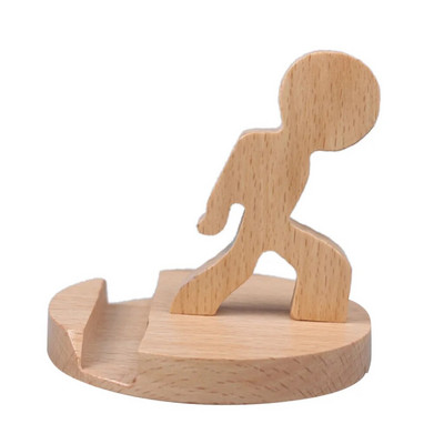 Medžio masyvo gyvūnų mobiliojo telefono laikiklis, automobilinis, laikiklis, laikiklis, stalinis stovas mobiliajam nešiojamam kompiuteriui, jungikliui / elniui / šuniui / berniukui / drambliui