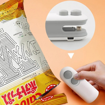 Мини USB акумулаторна машина за запечатване Ръчна торбичка за закуски под налягане Термозапечатващо устройство Малко домакинство Преносимо консервиране на храна