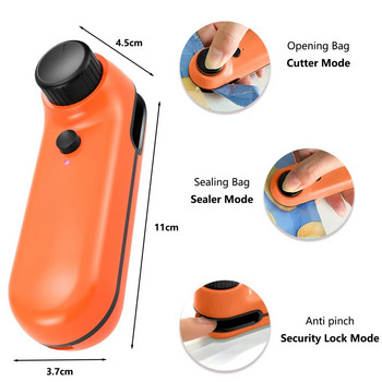 Преносимо копче Мини уплътнител за чанти Usb акумулаторна преносима ръчна топлинна вакуумна уредба Кухненска джаджа
