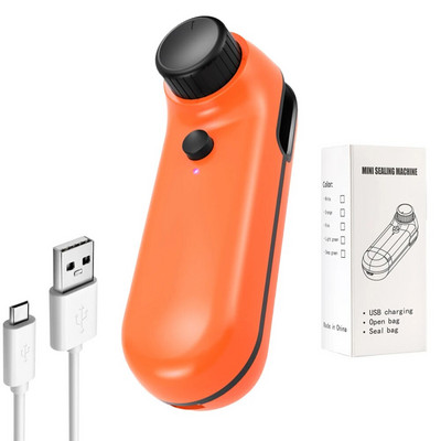 Φορητό πόμολο Μίνι σφραγιστικό τσάντας USB Επαναφορτιζόμενο φορητό φορητό φορητό κενό στεγανοποίησης θερμότητας Gadget κουζίνας