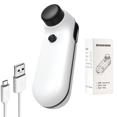 Hordozható gombos minitáska tömítő USB újratölthető hordozható kézi hő vákuum lezáró konyhai kütyü