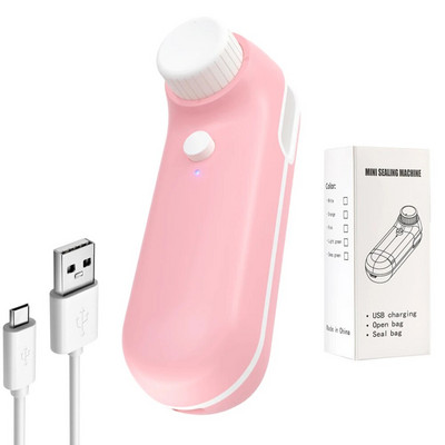 Hordozható gombos minitáska tömítő USB újratölthető hordozható kézi hő vákuum lezáró konyhai kütyü
