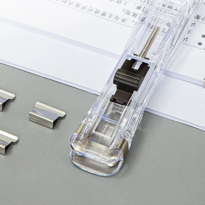 Jäljeta klammerdaja Metallklambriga Push Clipper Paberi fikseerimine Korraldatav klammerdaja Korduvkasutatav kaasaskantav Push Clamp Kontori hoiutarvikud