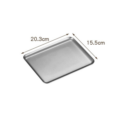 Sutirštinti nerūdijančio plieno maisto saugojimo negilūs padėklai BBQ suši plokščias patiekalas duona tešla Kepimo skarda Virtuvė vaisių daržovių lėkštė