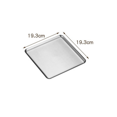 Sutirštinti nerūdijančio plieno maisto saugojimo negilūs padėklai BBQ suši plokščias patiekalas duona tešla Kepimo skarda Virtuvė vaisių daržovių lėkštė