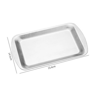 Sutirštinti nerūdijančio plieno maisto saugojimo negilūs padėklai BBQ suši plokščias patiekalas duona tešla Kepimo skarda Virtuvė vaisių daržovių lėkštė
