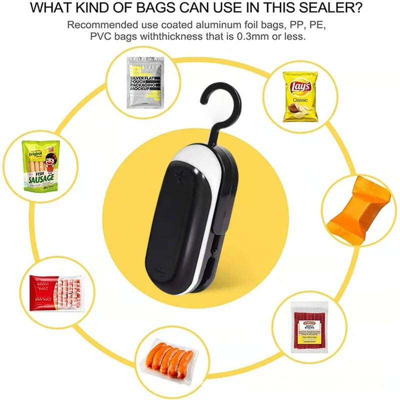 1 tk mini kaasaskantav tihendusmasina pakend tihenduskotid termoplastist toidukottide pakkimine köögitarvikud