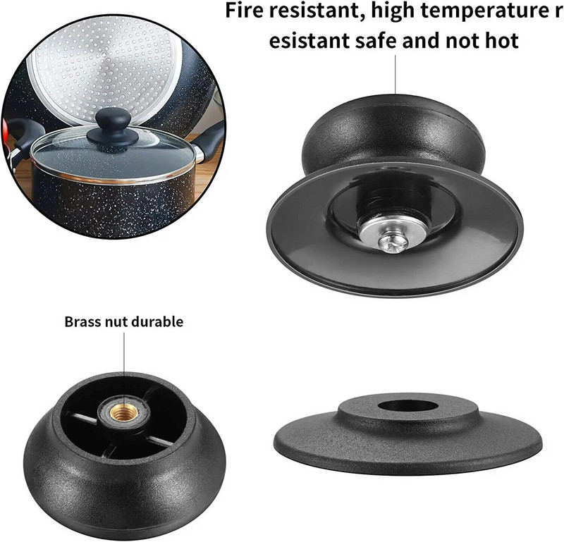 1/2 tk Klaasist kaane kaane nupp kork poti kaas nupp panni kaas hoidesäepide universaalne asendus-tõstekäepide kööginõude jaoks