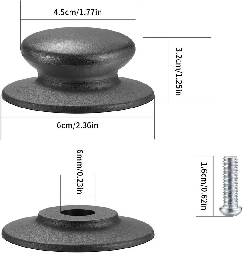1/2 tk Klaasist kaane kaane nupp kork poti kaas nupp panni kaas hoidesäepide universaalne asendus-tõstekäepide kööginõude jaoks