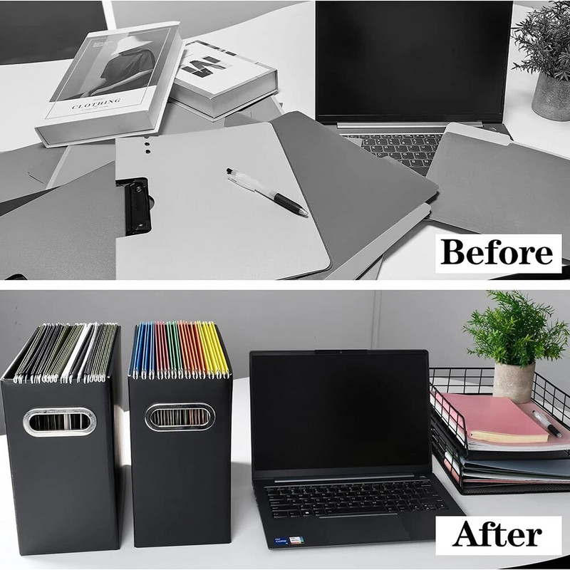 Sulankstoma failų dėžutė su metaline rankena Vieta be dangčio dizaino laikymo dėžutė Failų tvarkytuvė Nešiojamiesiems kompiuteriams Žurnalams Dokumentai