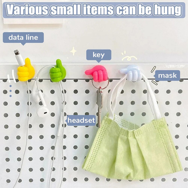 2-10 vnt. daugiafunkcinis spaustukų laikiklis nykščio sieninis kabliukas Rašomojo stalo vielos laikiklis Lipnus laido laikiklis vielos kabykla Biuro stalinis automobilis