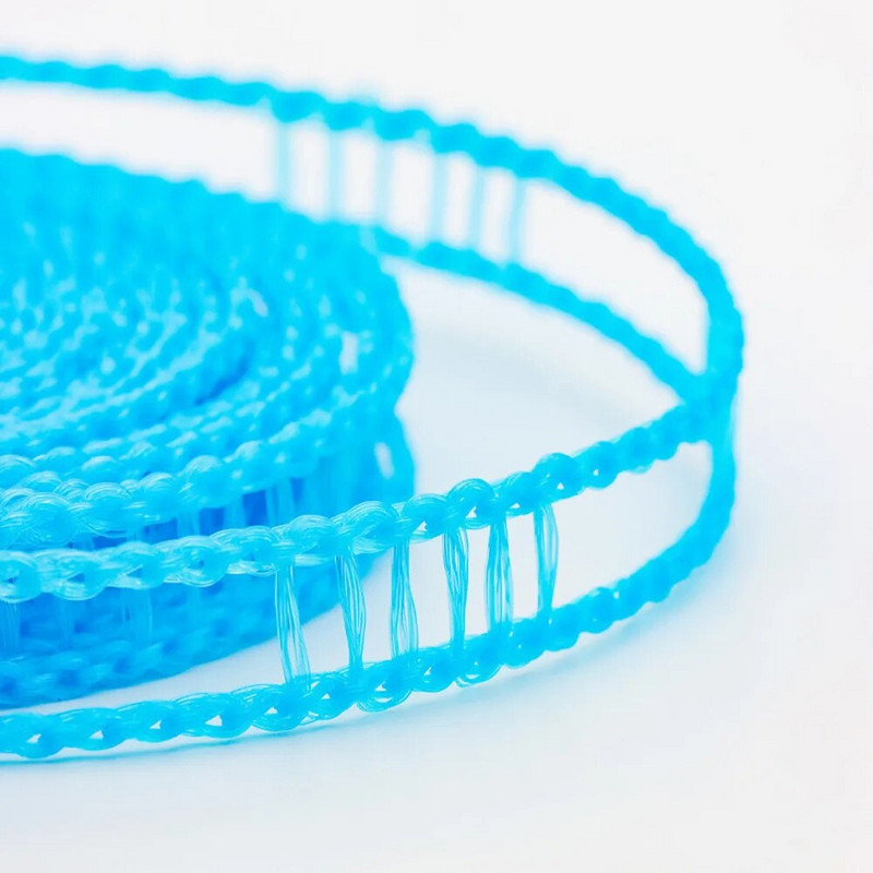 Neslidžios, vėjui atsparios drabužių linijos Audinių džiovinimo stovas Lauko skalbinių virvė su įtempikliu Nešiojamų kelionių drabužių linija vėdinimo virvė