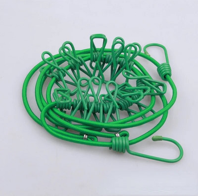 Prijenosni uže za odjeću s 12 kopči Sušilica za rublje koja se može uvući Stalak za sušenje užeta za odjeću Konop za vješanje za van