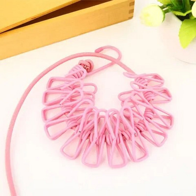 Prijenosni uže za odjeću s 12 kopči Sušilica za rublje koja se može uvući Stalak za sušenje užeta za odjeću Konop za vješanje za van