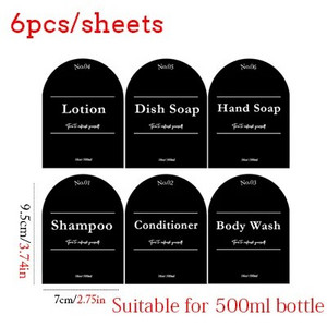 300/500 ml dozator de săpun de baie sticla șampon gel de duș sticla tip presare sticla goală reîncărcabilă lucioasă etichete impermeabile