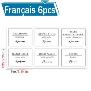 300/500 ml dozator de săpun de baie sticla șampon gel de duș sticla tip presare sticla goală reîncărcabilă lucioasă etichete impermeabile