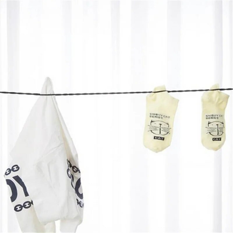 2,5M Kelionės Neslystančios rūbų virvės Lauko Kelionės Kempingas Nešiojami Drabužių Džiovinimo Pakabos Kabyklos Siurbimo taurė Elastinė virvė