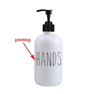 Dozator de săpun Sticlă Negru Mat Bucătărie Reîncărcabilă Mâini Vase Sticla de Presă Pompă de Lemn de bambus Sticlă de depozitare pentru baie 500ML