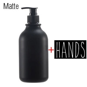 Dozator de săpun Sticlă Negru Mat Bucătărie Reîncărcabilă Mâini Vase Sticla de Presă Pompă de Lemn de bambus Sticlă de depozitare pentru baie 500ML