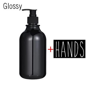 Dozator de săpun Sticlă Negru Mat Bucătărie Reîncărcabilă Mâini Vase Sticla de Presă Pompă de Lemn de bambus Sticlă de depozitare pentru baie 500ML