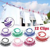 12 klipų drabužių linija, atspari vėjui, drabužių virvė, džiovinimo lentynėlė, pakabinama audeklų linija lauke, stovyklavimas Kelionių drabužių linija skalbimo virvė