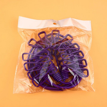 12 щипки Въже за дрехи Ветроустойчиво въже Поставка за сушене на плат Връв за окачване На открито Къмпинг Пътуване Въже за пране Въже