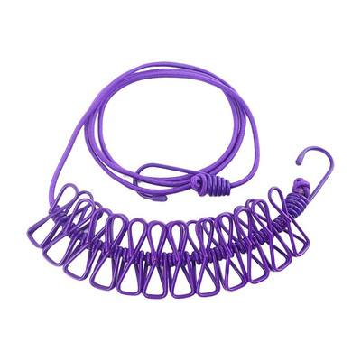 12 klipų drabužių linija, atspari vėjui, drabužių virvė, džiovinimo lentynėlė, pakabinama audeklų linija lauke, stovyklavimas Kelionių drabužių linija skalbimo virvė