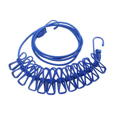 12 klipų drabužių linija, atspari vėjui, drabužių virvė, džiovinimo lentynėlė, pakabinama audeklų linija lauke, stovyklavimas Kelionių drabužių linija skalbimo virvė